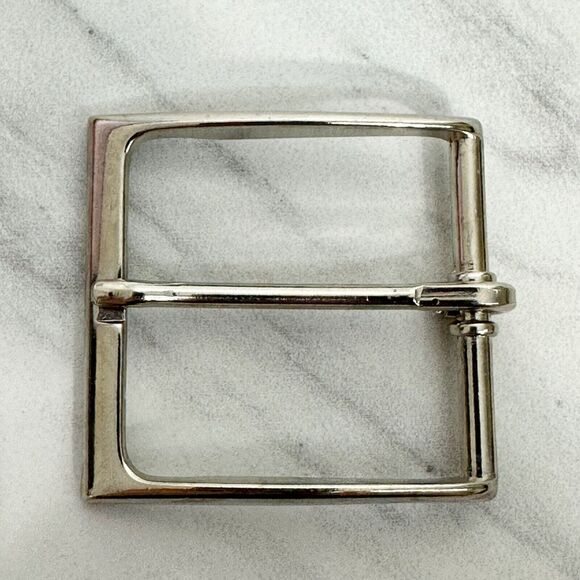 Vintage Silver Tone Simple Basic Belt Buckle - Picture 1 of 8